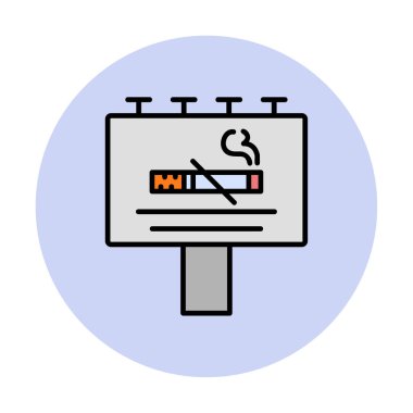 Sigara içilmeyen Billboard 'un vektör illüstrasyonu 