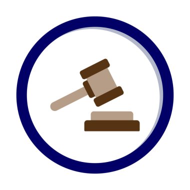 Basit yassı adalet hukuku ikonu çizimi