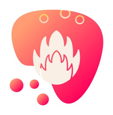 Basit düz ateş ikonu vektör illüstrasyon tasarımı