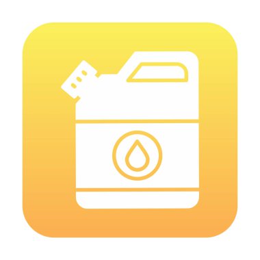 Yağ tenekesi simgesi. Web tasarımı için basit yakıt vektör simgesi çizimi                                