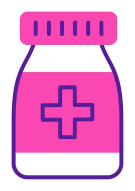 Düz tarzda ilaç şişesi simgesi 