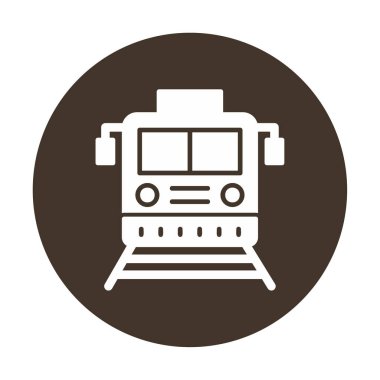tren simgesi, vektör illüstrasyonu 