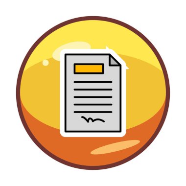 contract icon, vector illustration simple design