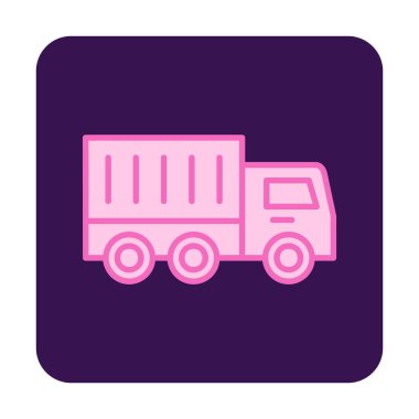 kamyon simgesi, vektör illüstrasyonu