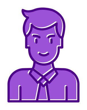 Man web simgesi, vektör illüstrasyonu 