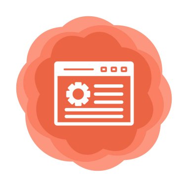 Ağ ayarı. Web simgesi basit illüstrasyon 