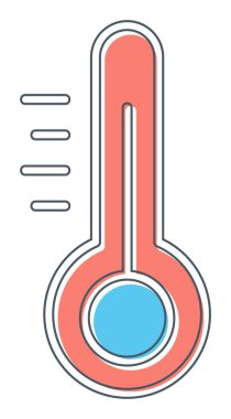 Modern termometre simgesinin vektör çizimi 