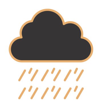 yağmur simgesi, vektör illüstrasyonu  