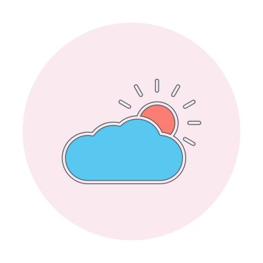 Hava durumu simgesi, vektör illüstrasyonu 