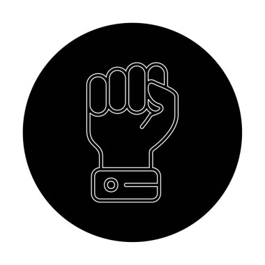 Yumruk simgesi basit vektör