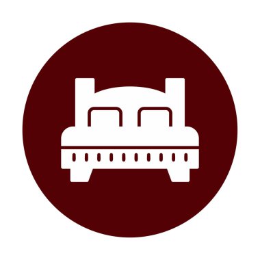 Yatak simgesinin vektör illüstrasyonu