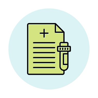 Test Raporu simgesi, vektör illüstrasyonu 