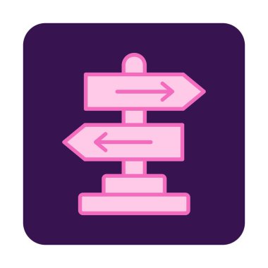 Yön düz simge, vektör illüstrasyonu