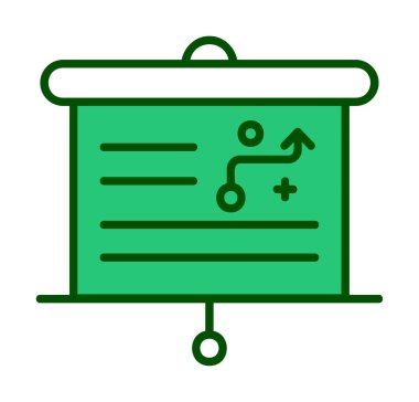 Basit Strateji simgesi, vektör illüstrasyonu