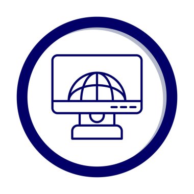 Global News web simgesi vektör illüstrasyonu                