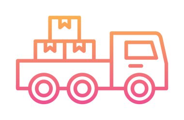 Kamyonet simge vektör çizim