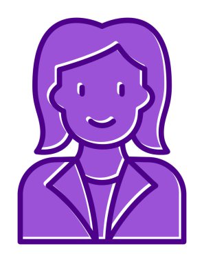 kadın avatar simgesi, vektör illüstrasyonu 