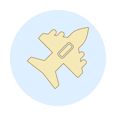 düzlem ikonu vektör illüstrasyonu