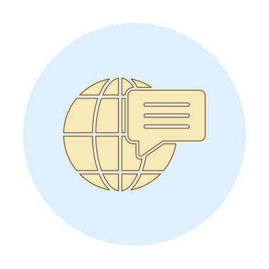 Dünya İletişim vektör simgesi modern illüstrasyon             