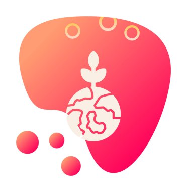 Dünya gezegeni ve vektör illüstrasyon tasarımını bırakıyor. Bastır Yeşil kavram                                          