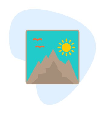 fotoğraf simgesi vektör illüstrasyonu