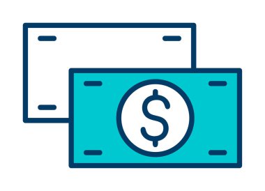 Dolar simgesi vektör illüstrasyonu