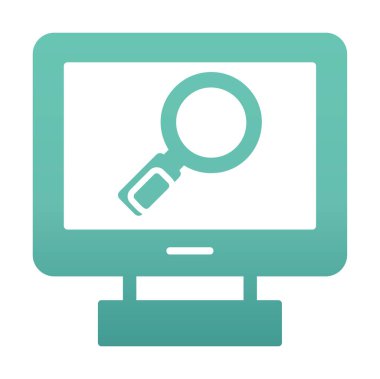 Büyütücü cam çizgi simgesi, arama konsepti