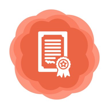 Sertifika vektör simgesi modern basit illüstrasyon                                 