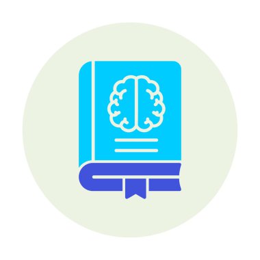 Nöroloji Kitabı web simgesi vektör illüstrasyonu