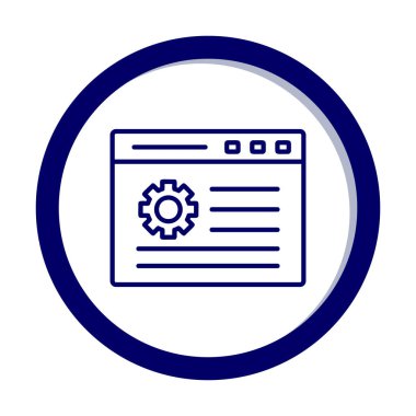 Ağ ayarı. Web simgesi basit illüstrasyon 