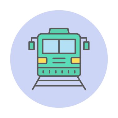 tren simgesi, vektör illüstrasyonu 