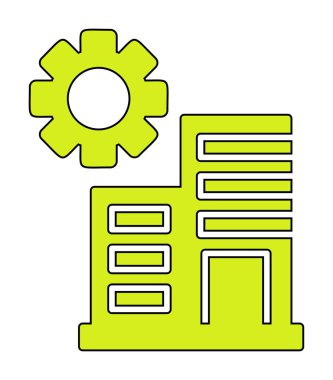 Bakım daireleri simge vektör illüstrasyonu 