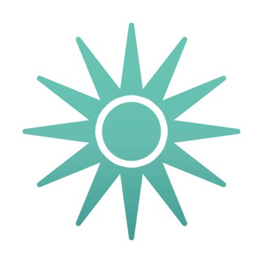 Optik radyasyon işareti vektör düz simgesi 