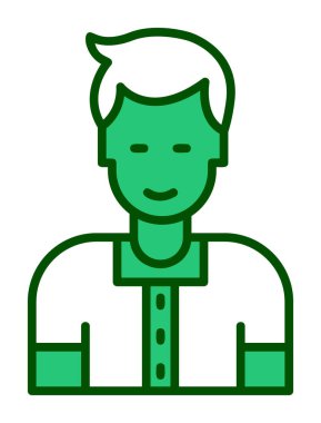 Avatar man simgesi, vektör illüstrasyonu  