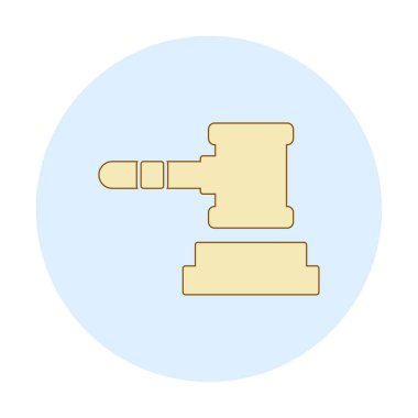 Yargıç Tokmak ikonu. vektör çizimi tasarımı