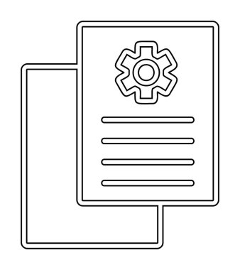 Çalışma Raporu. Web simgesi basit illüstrasyon