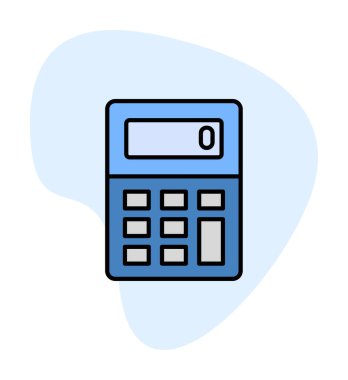 Grafik hesap makinesi vektör çizimi  