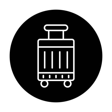 bavul ikonu vektör illüstrasyonu 