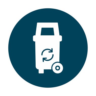 Çöp kutusu simgesi vektör illüstrasyonu 