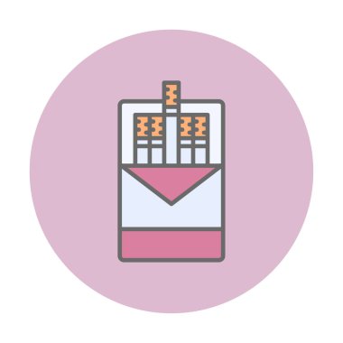 Sigara Paketi Simge Vektör Çizimi