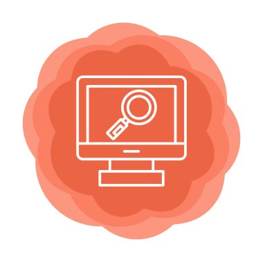 Büyütücü cam çizgi simgesi, arama konsepti