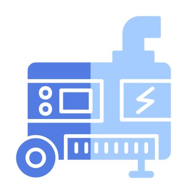 Elektrik Üretici simgesinin vektör çizimi                                        