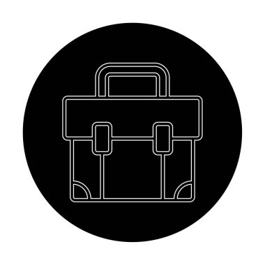 bavul ikonu vektör illüstrasyonu 