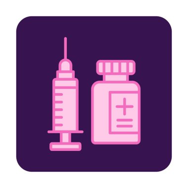 Aşılama web simgesi, vektör illüstrasyonu