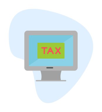 Vergi simgesi vektör illüstrasyonu