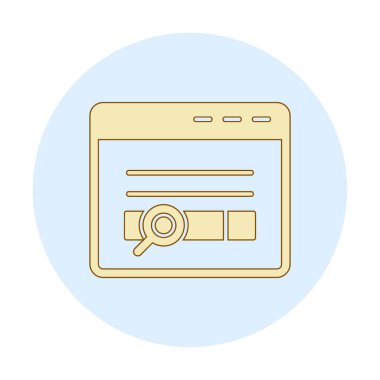 Düz simge, vektör illüstrasyonu taranıyor