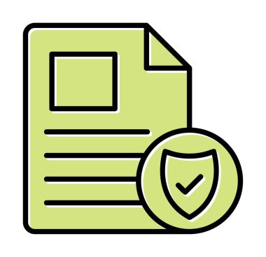 Onaylanmış Belge simgesi, vektör illüstrasyonu basit tasarım