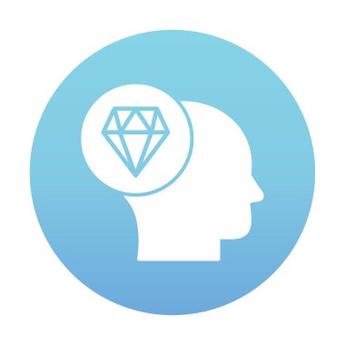 Elmas simgesi, vektör illüstrasyonu basit tasarım