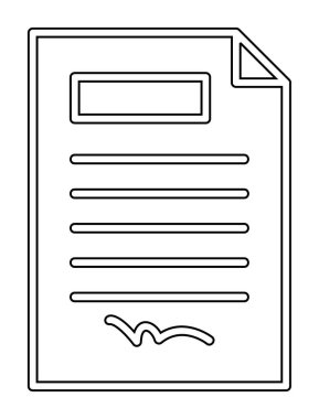 contract icon, vector illustration simple design