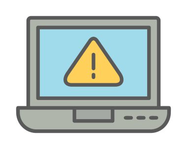 uyarı simgesi olan dizüstü bilgisayar 